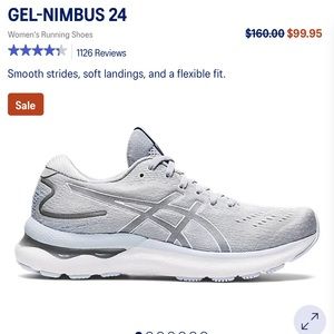 ASICS Gel Nimbus 24 Tennis Shoes women’s 11 gray excellent condition